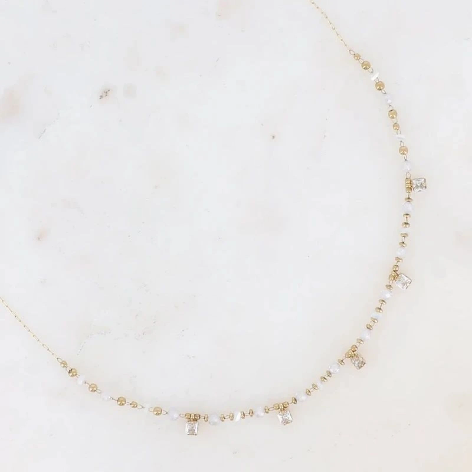 Collier doré Bohm cristaux  – photo 2